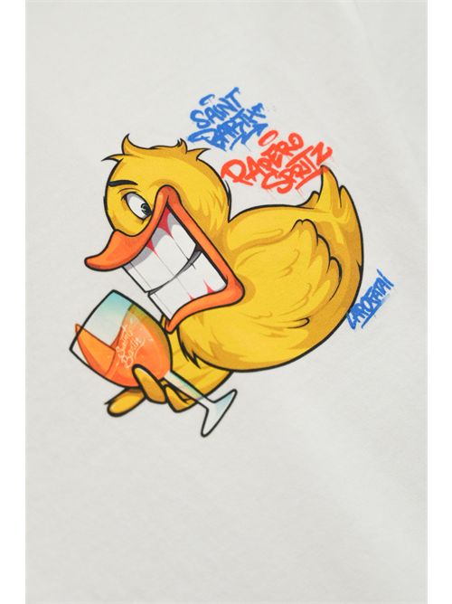 T-shirt con stampa Papero Spritz Mc2 Saint Barth | TSHIRT MAN02946H CPT DUCKY PAPERO 01N
